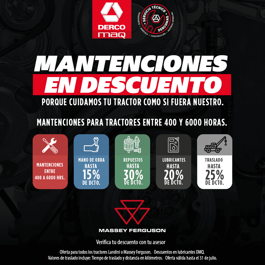 Mantención Tractores Massey Ferguson 400 a 6000 horas