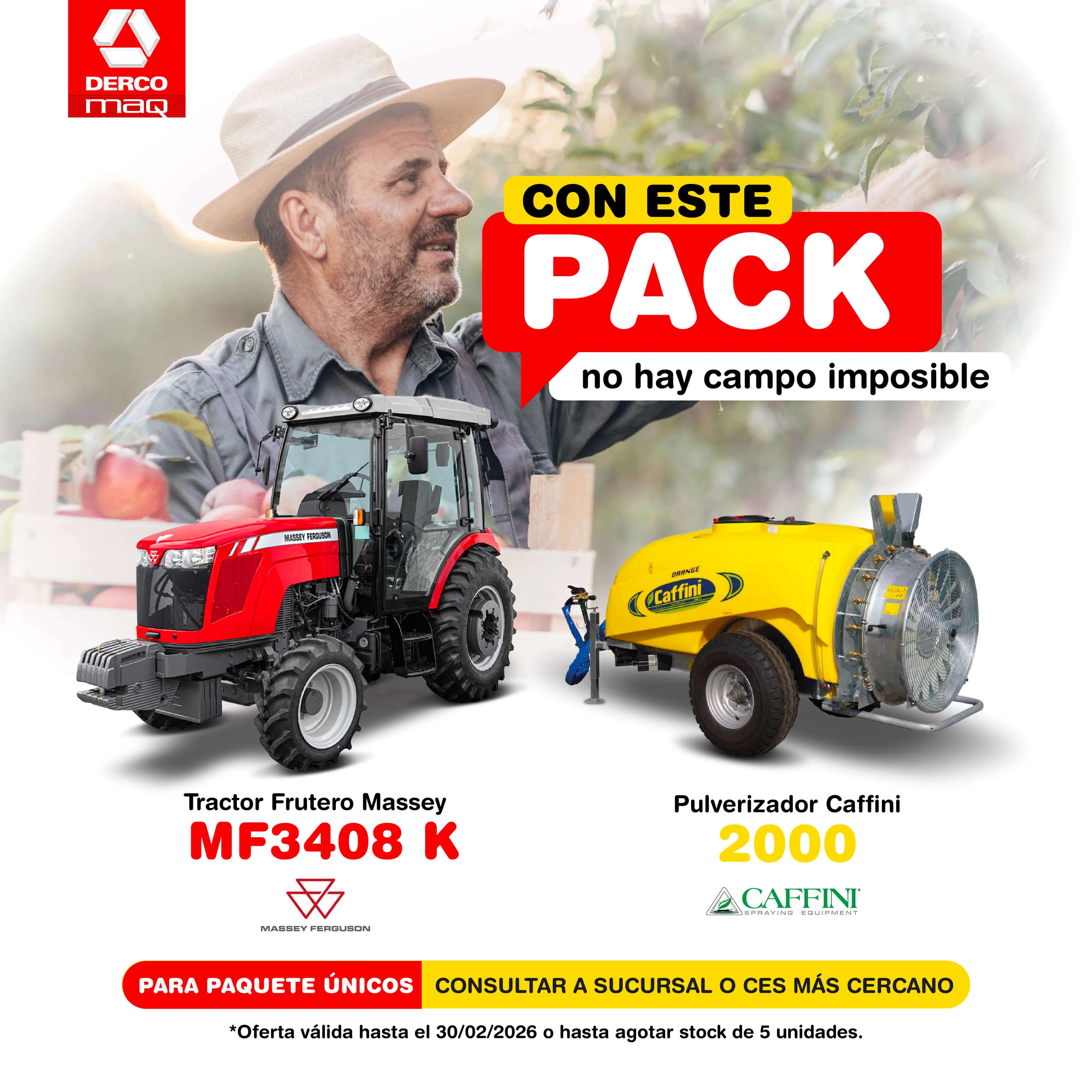 Pack tractor MF y pulverizador Caffini